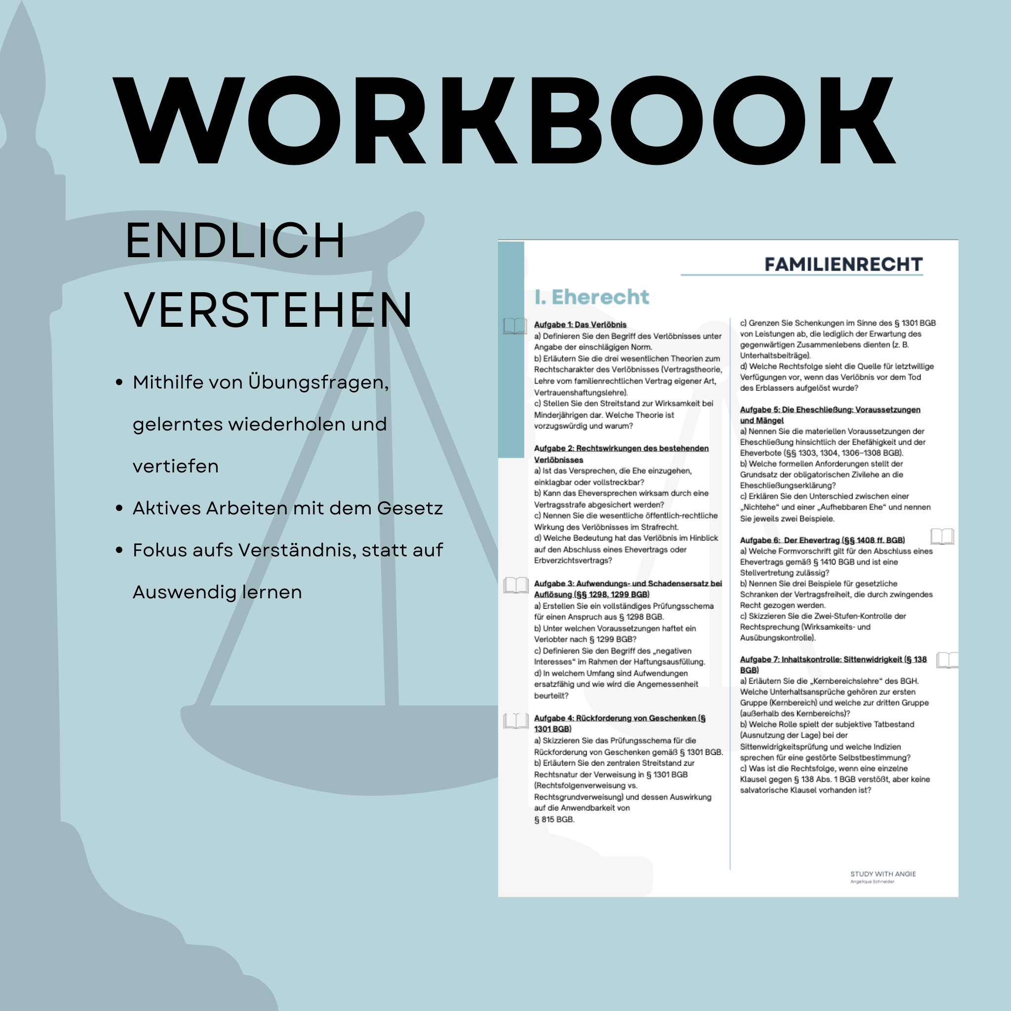 Familienrecht - Workbook - Study law with Angie