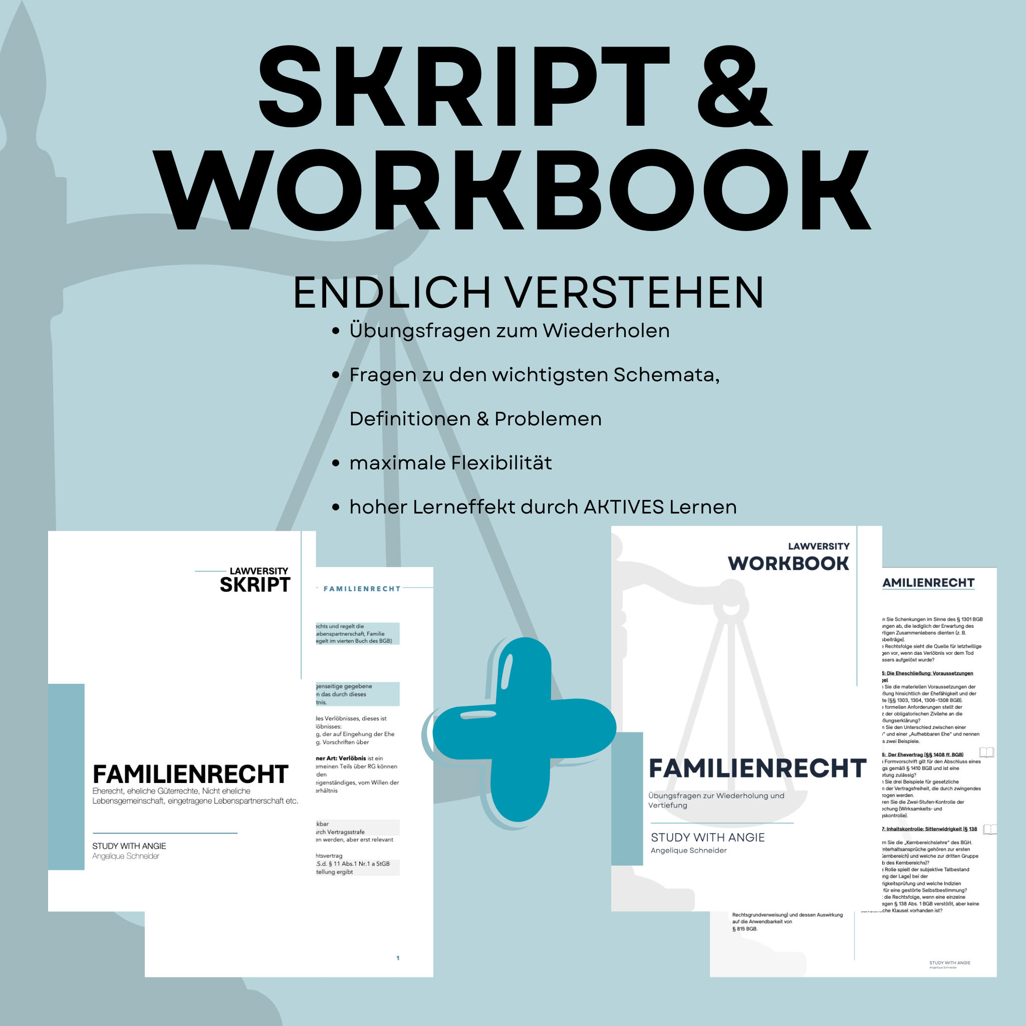 Familienrecht - Skript & Workbook - Study law with Angie