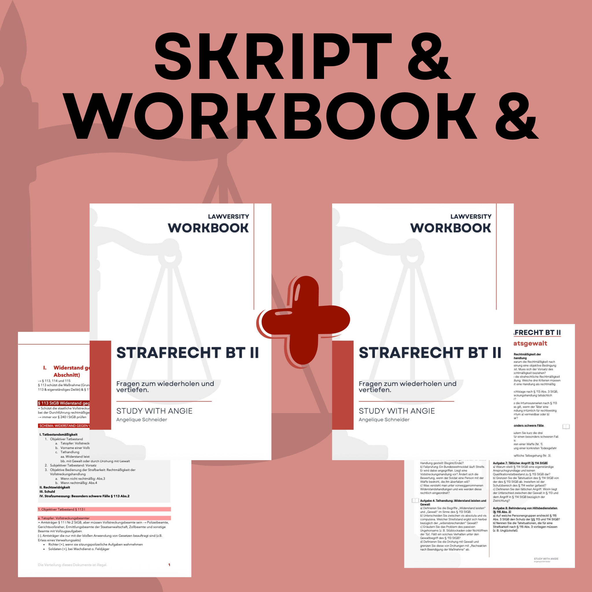 Strafrecht BT II - Skript & Workbook - Study law with Angie