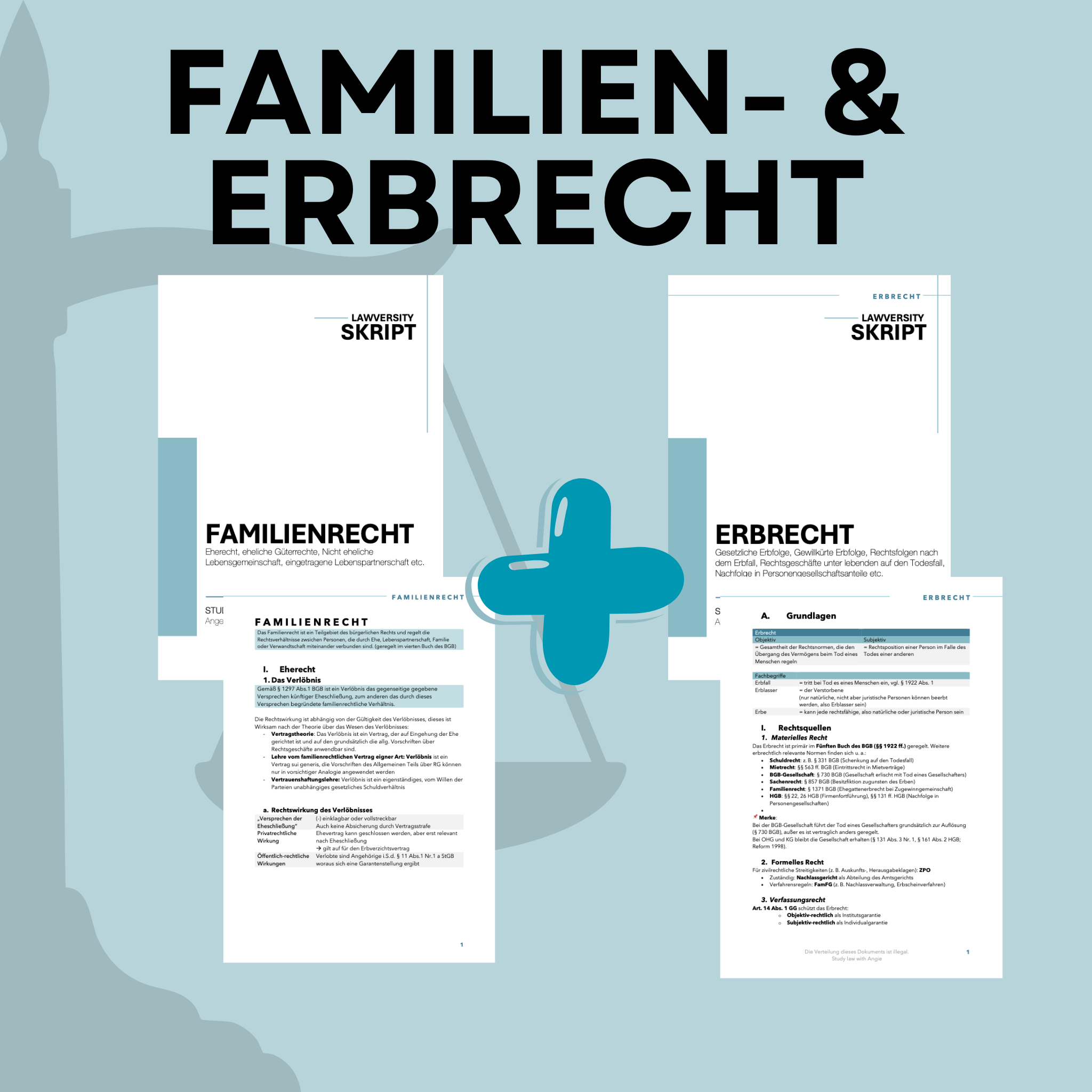Familien- & Erbrecht - BUNDLE - Study law with Angie