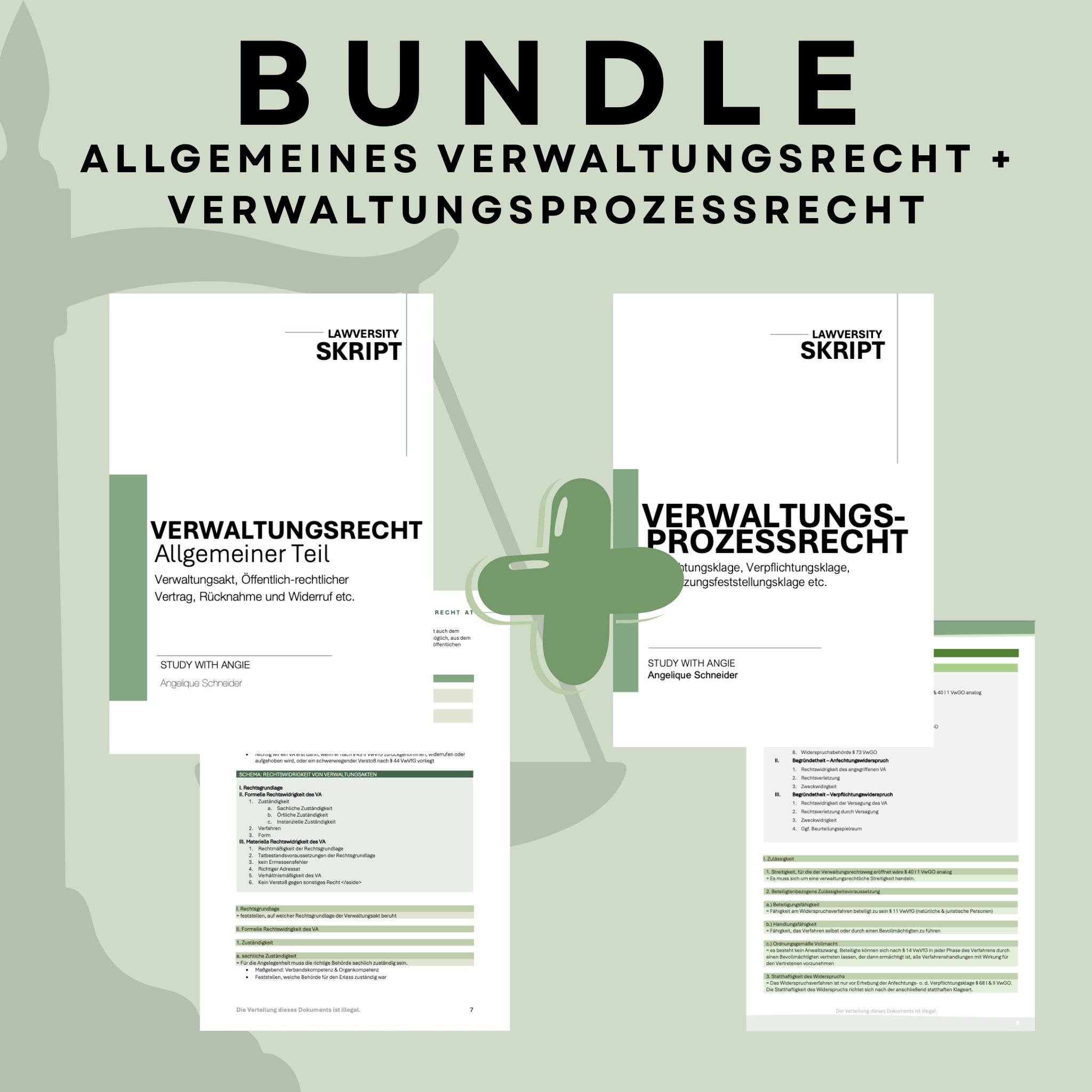 Verwaltungsrecht At & Verwaltungsprozessrecht - BUNDLE - Study law with Angie