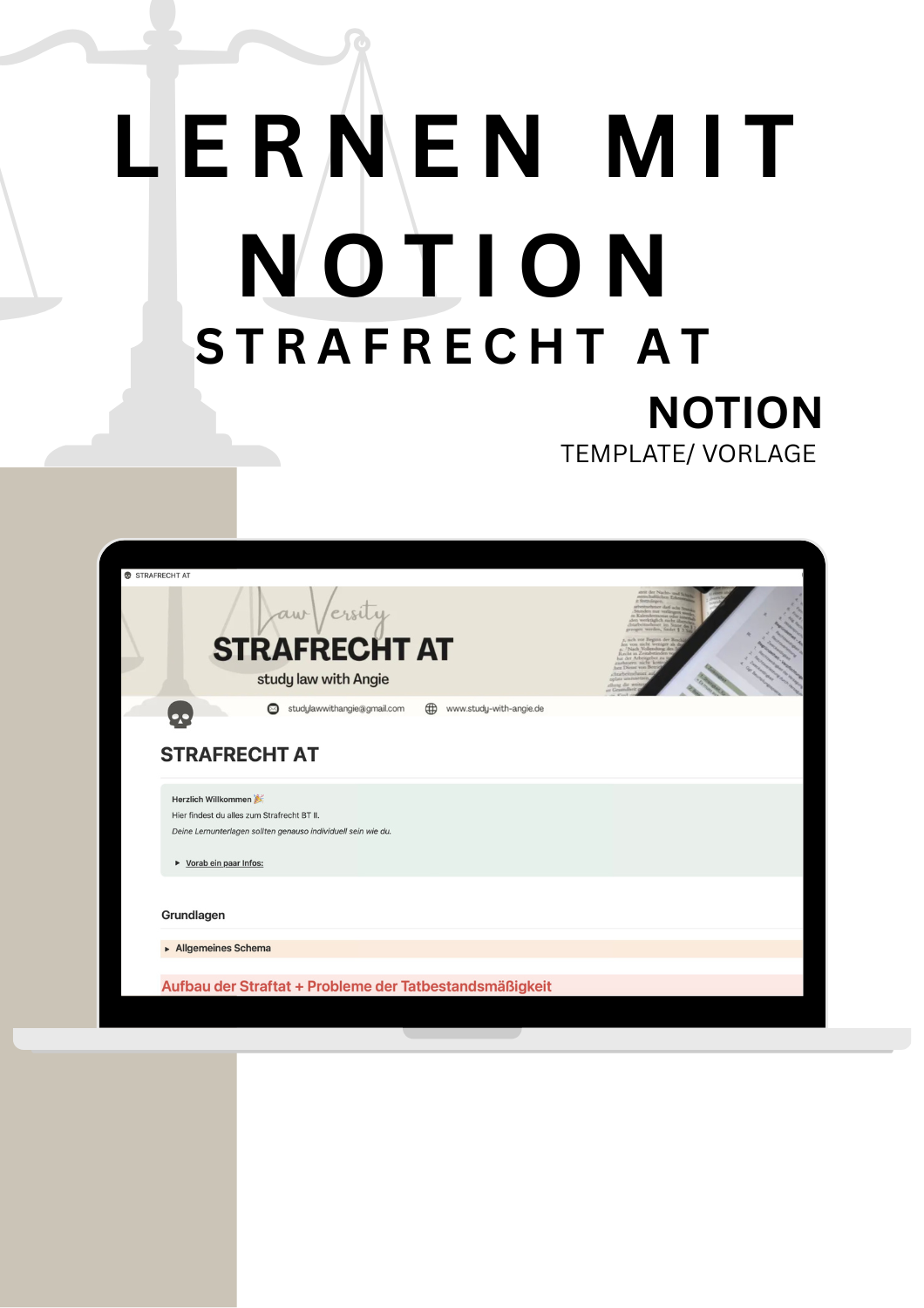 Strafrecht AT - LERNEN MIT NOTION - Study law with Angie